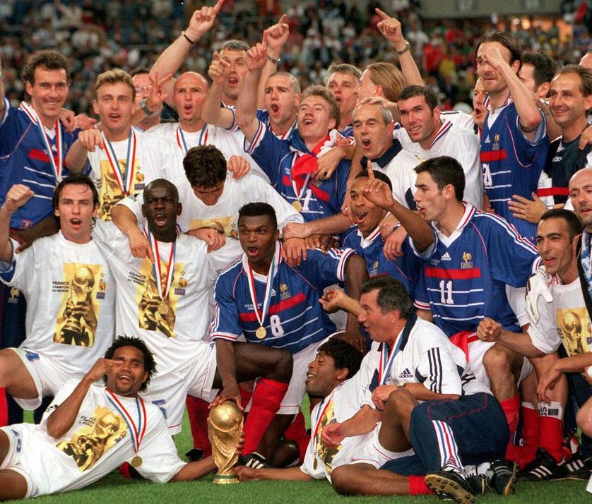 Le match des Bleus vainqueurs des finales de Coupes du monde 1998 et 2018 -  L'Équipe